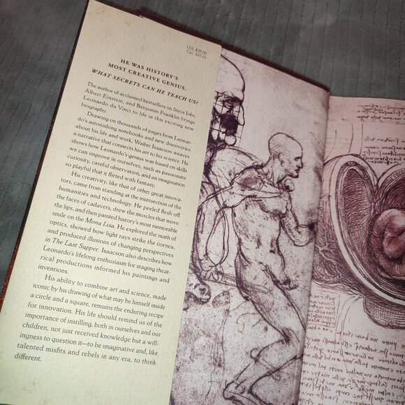 Book Deluxe Glossy Paper Illustrated Leonardo da Vinci Biography History - Picture 4 of 16